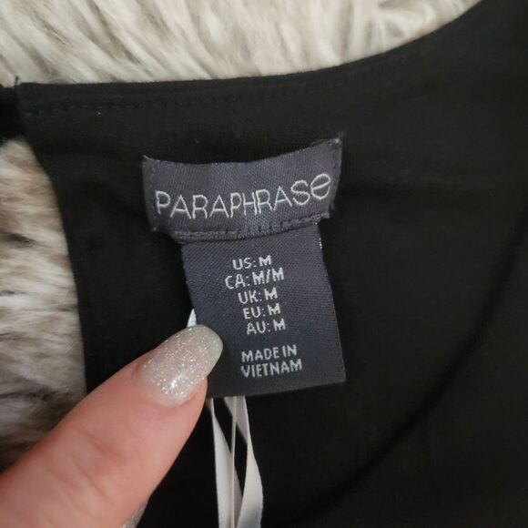 Paraphrase Wide Leg Sleeveless Jumper Black‎ NWT Women's Size Medium - Picture 4 of 10